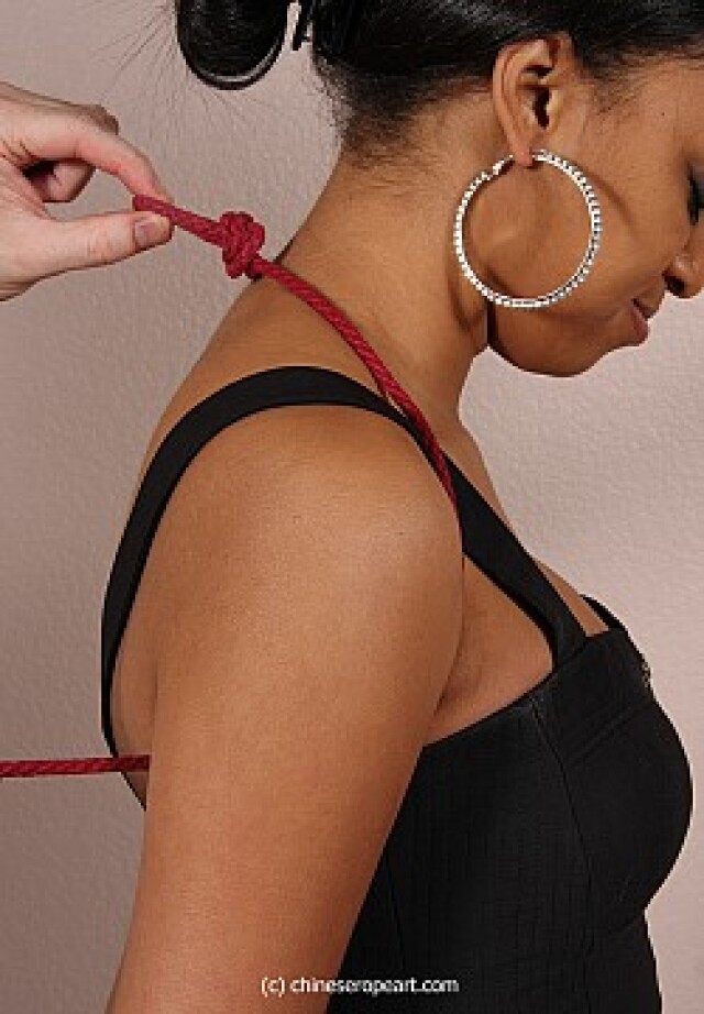 girl with tied hands