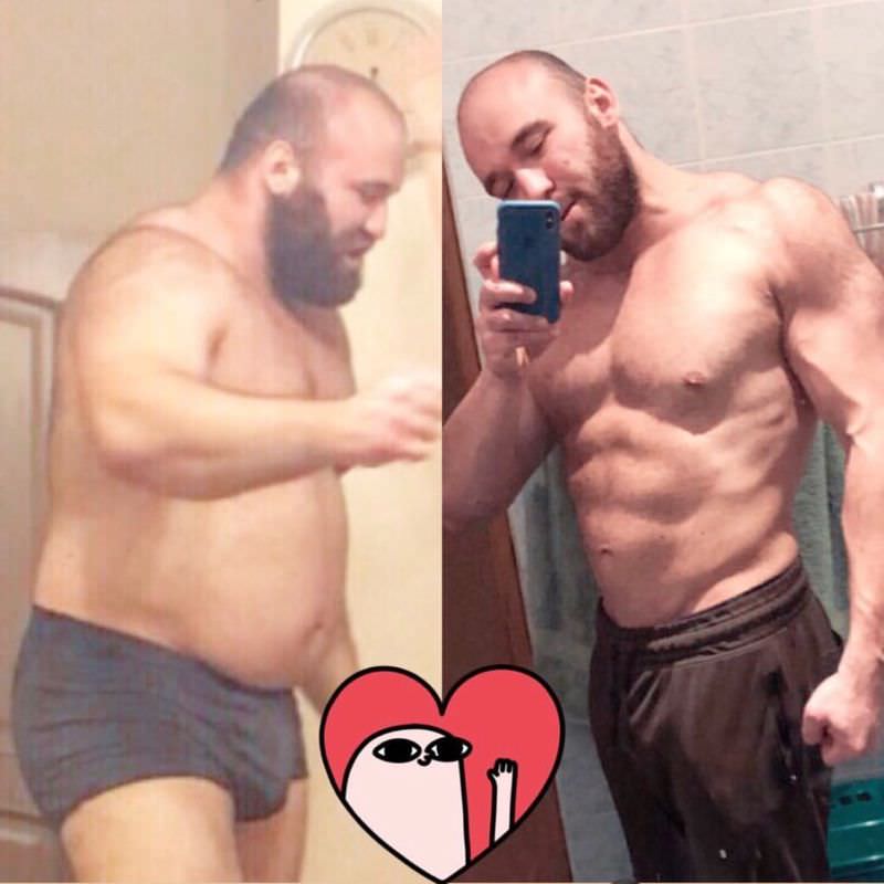 Vadim Kasparov before and after losing weight