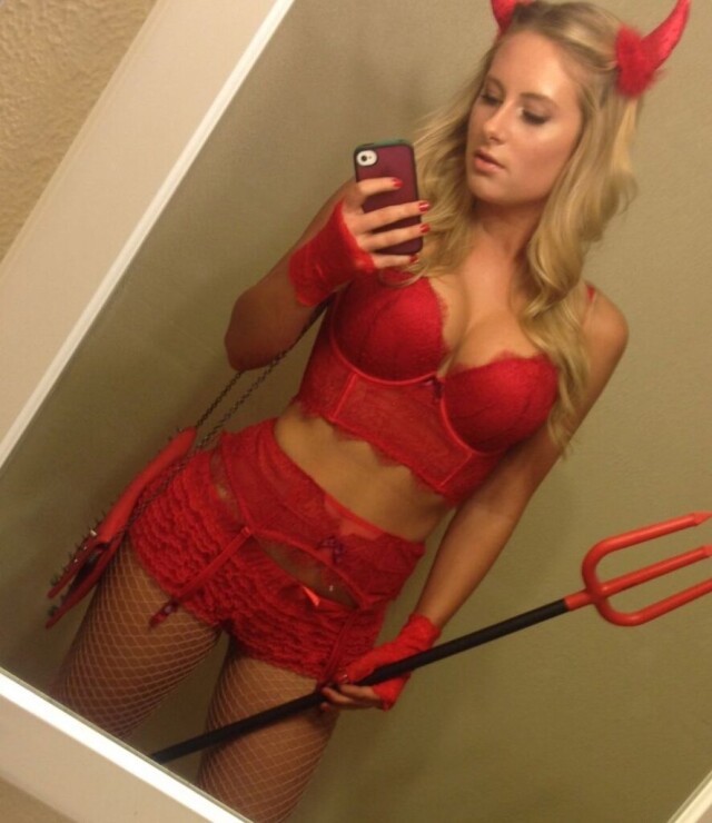 selfie girl in lingerie