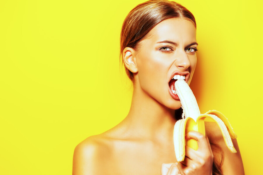 Masturbation with food