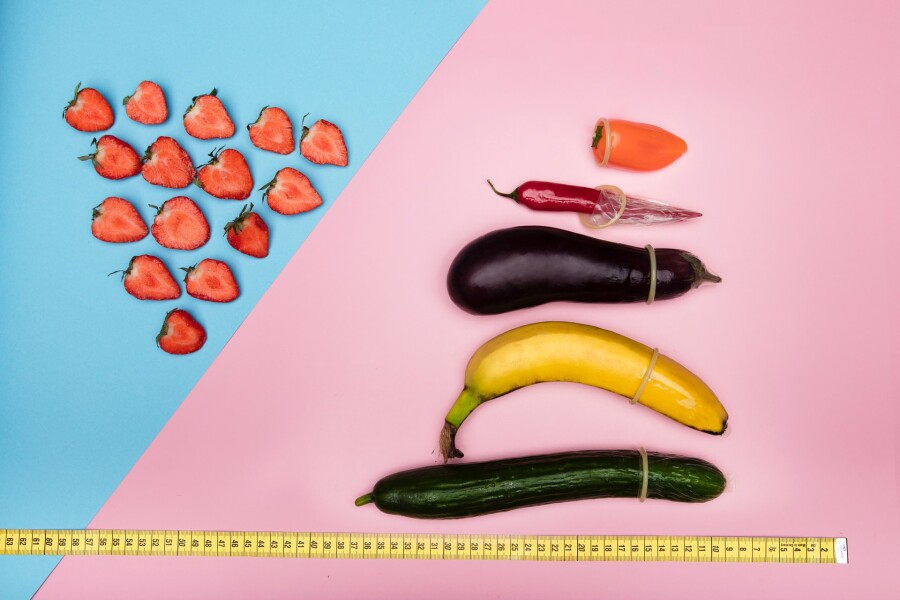 frutas de diferentes tamaños