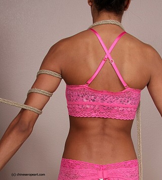 girl with tied hands